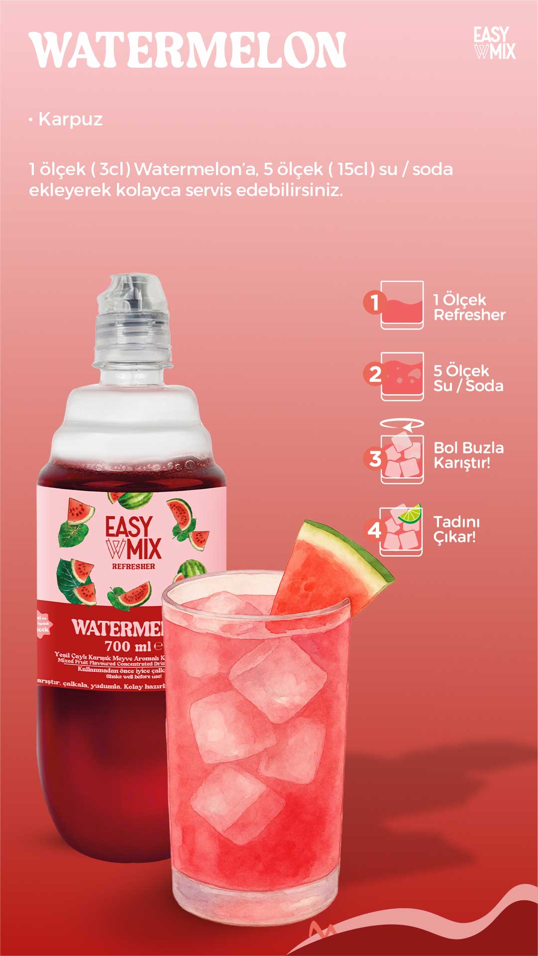 Easy Mix Watermelon Refresher 700 ml
