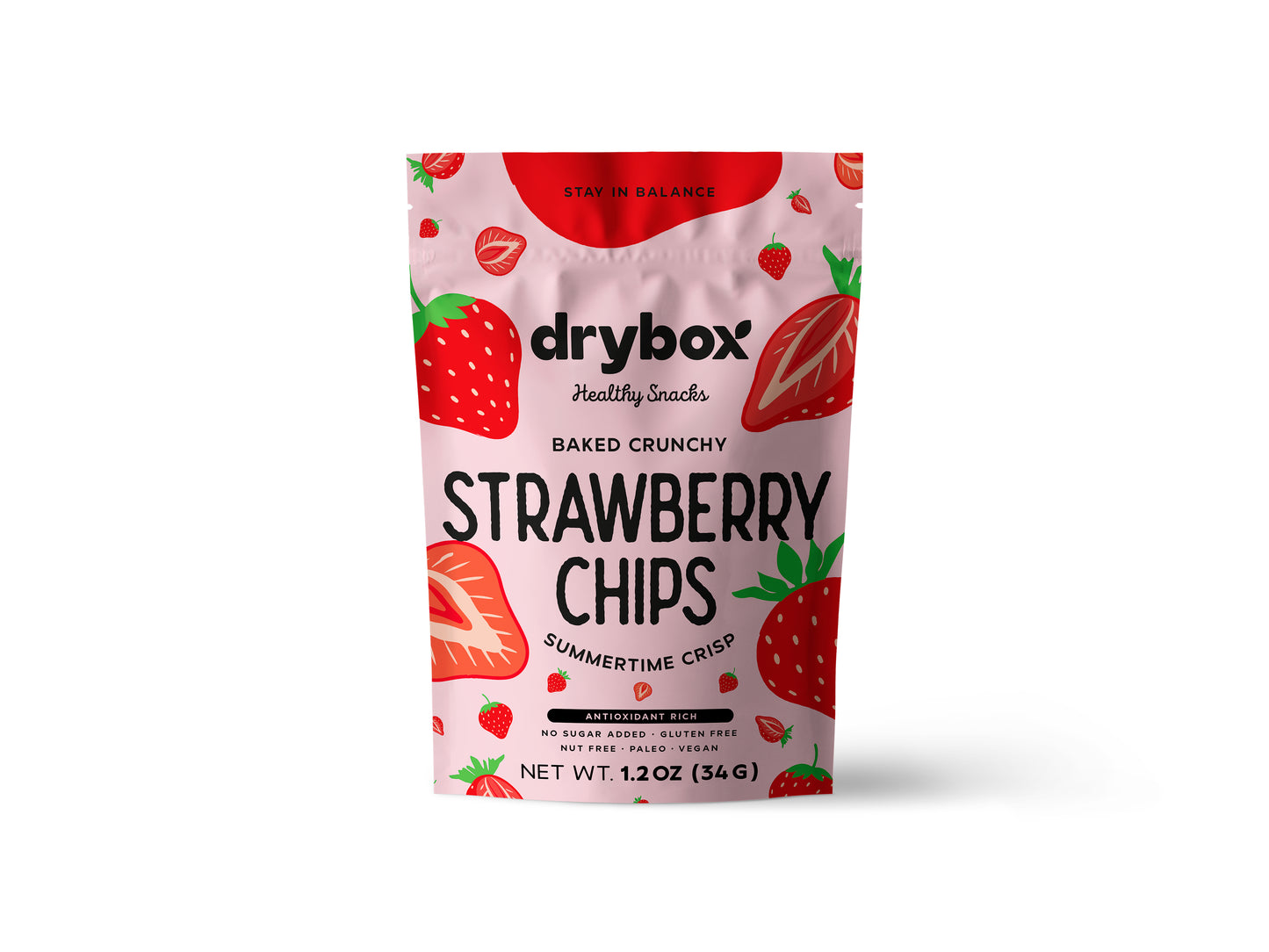DRYBOX Şekersiz Kuru Çilek Cipsi