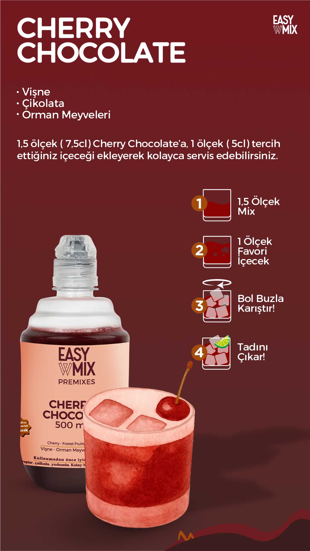 Easy Mix Cherry & Chocolate Premix 500 ml