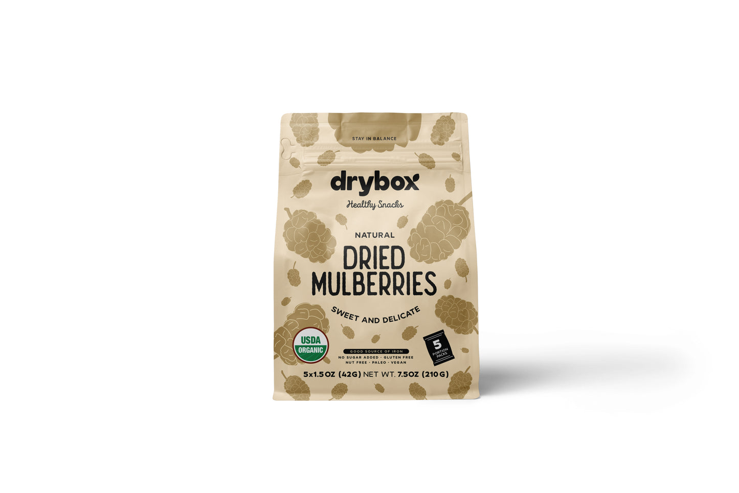 DRYBOX 5'li Paket Şekersiz Kurutulmuş Dut